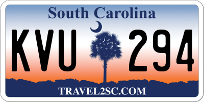 SC license plate KVU294