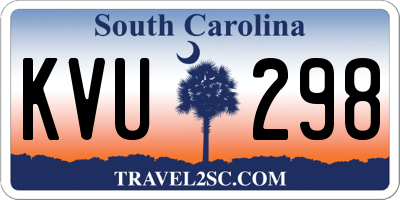 SC license plate KVU298
