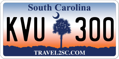 SC license plate KVU300