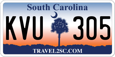 SC license plate KVU305