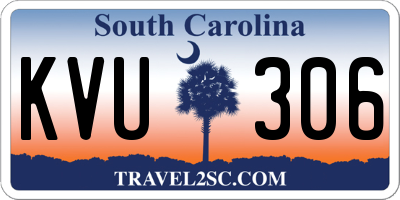 SC license plate KVU306