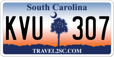 SC license plate KVU307