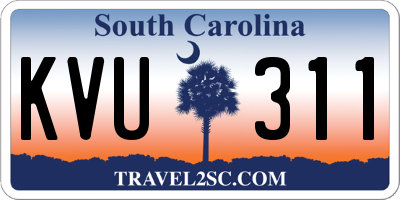 SC license plate KVU311