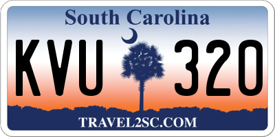 SC license plate KVU320