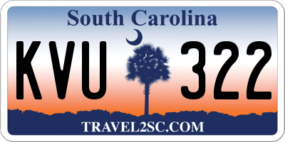 SC license plate KVU322