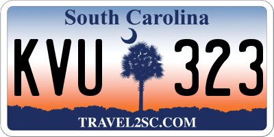 SC license plate KVU323