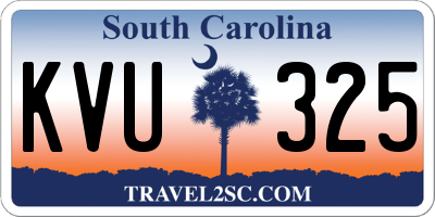 SC license plate KVU325