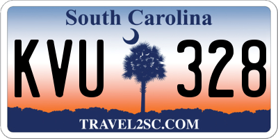 SC license plate KVU328