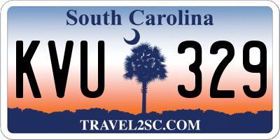 SC license plate KVU329