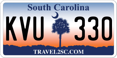 SC license plate KVU330