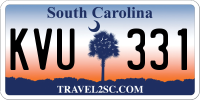 SC license plate KVU331
