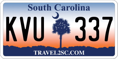 SC license plate KVU337