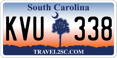 SC license plate KVU338