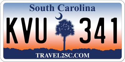 SC license plate KVU341