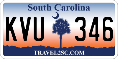 SC license plate KVU346