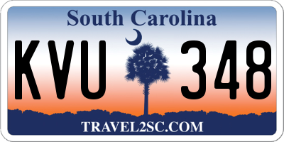 SC license plate KVU348