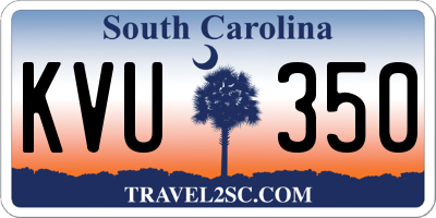 SC license plate KVU350