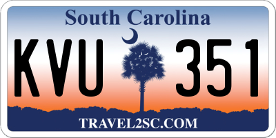 SC license plate KVU351