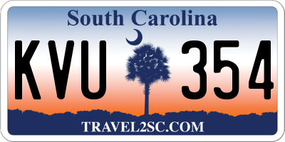 SC license plate KVU354