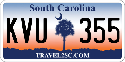 SC license plate KVU355