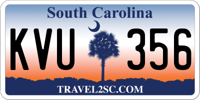 SC license plate KVU356