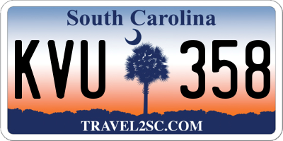 SC license plate KVU358