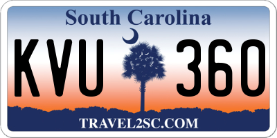 SC license plate KVU360