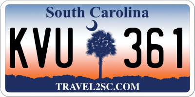 SC license plate KVU361