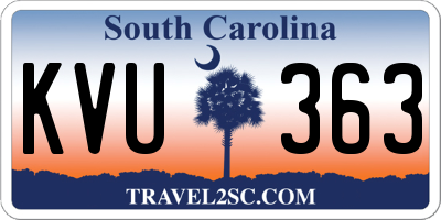 SC license plate KVU363