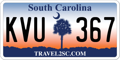 SC license plate KVU367
