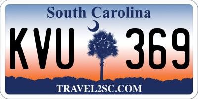 SC license plate KVU369