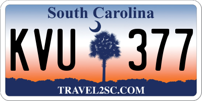 SC license plate KVU377