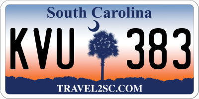 SC license plate KVU383