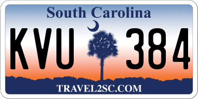 SC license plate KVU384
