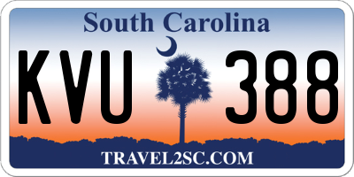 SC license plate KVU388