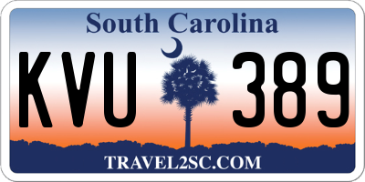 SC license plate KVU389
