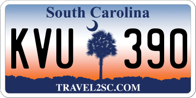 SC license plate KVU390