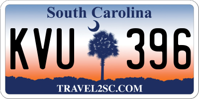 SC license plate KVU396