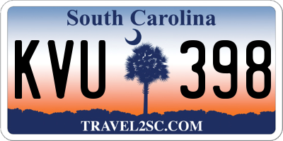SC license plate KVU398