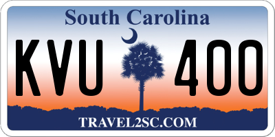 SC license plate KVU400
