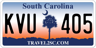 SC license plate KVU405