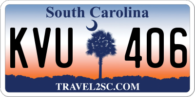 SC license plate KVU406
