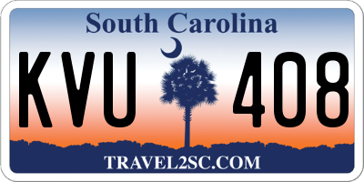 SC license plate KVU408