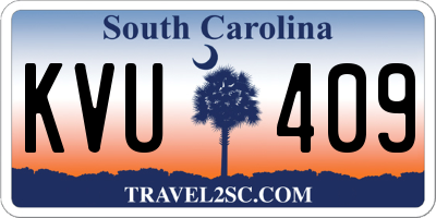 SC license plate KVU409