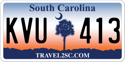 SC license plate KVU413