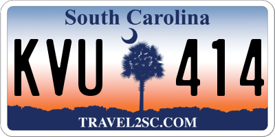 SC license plate KVU414