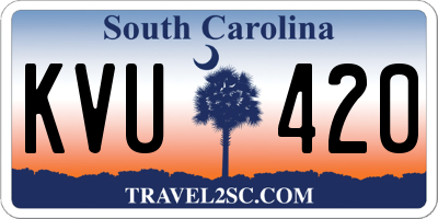 SC license plate KVU420