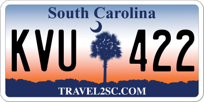 SC license plate KVU422