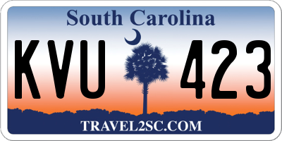 SC license plate KVU423