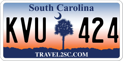 SC license plate KVU424